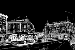 Plac Konstytucji 3go Maja w stempli. Photoshop.