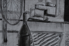 Martwa natura. Format 100x70cm, węgiel.