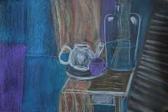 Martwa natura. Format 100x70cm, suche pastele.